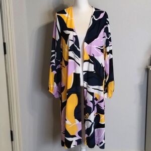 Lildy Bubble Sleeve Duster Swim Cover Large - XL Blue/Black/Purple/Light Orange